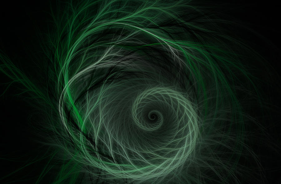 Spiral Floral Ornament Digital Art