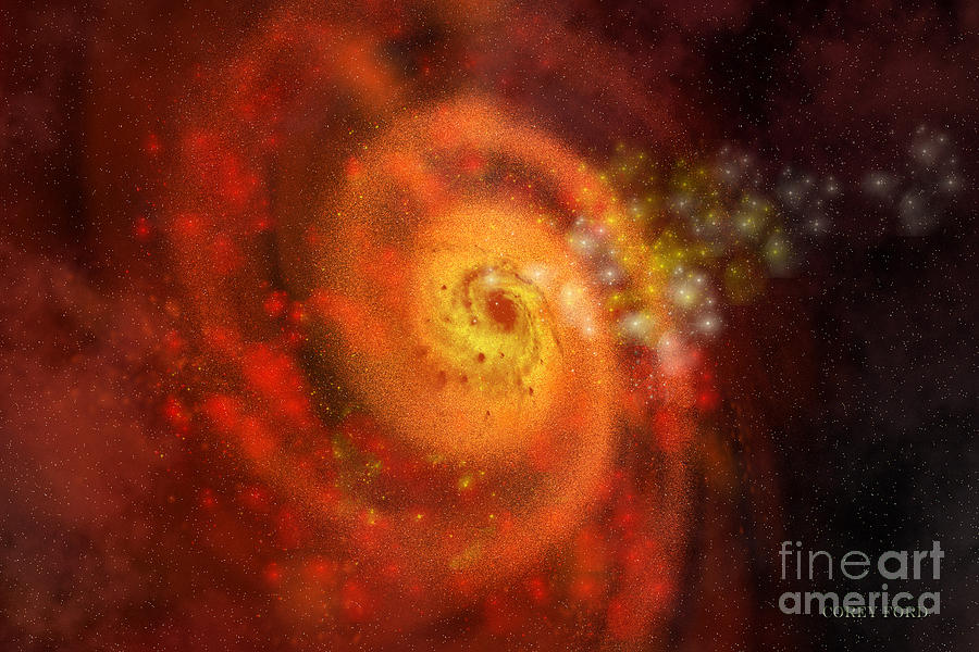 Interstellar Painting - Spiral Galaxy by Corey Ford