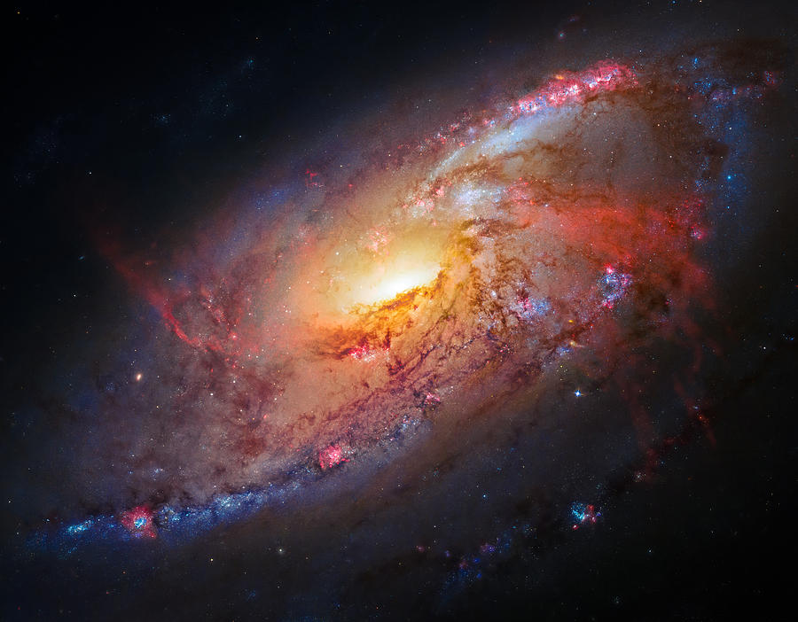 Spiral Galaxy M106 Photograph by Marco Oliveira