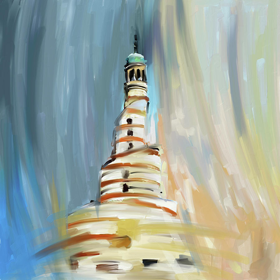 Spiral Minaret 675 1 Painting by Mawra Tahreem