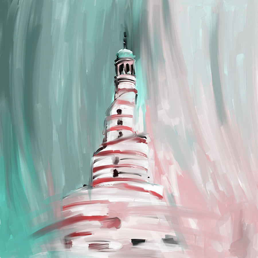 Spiral Minaret 675 2 Painting by Mawra Tahreem