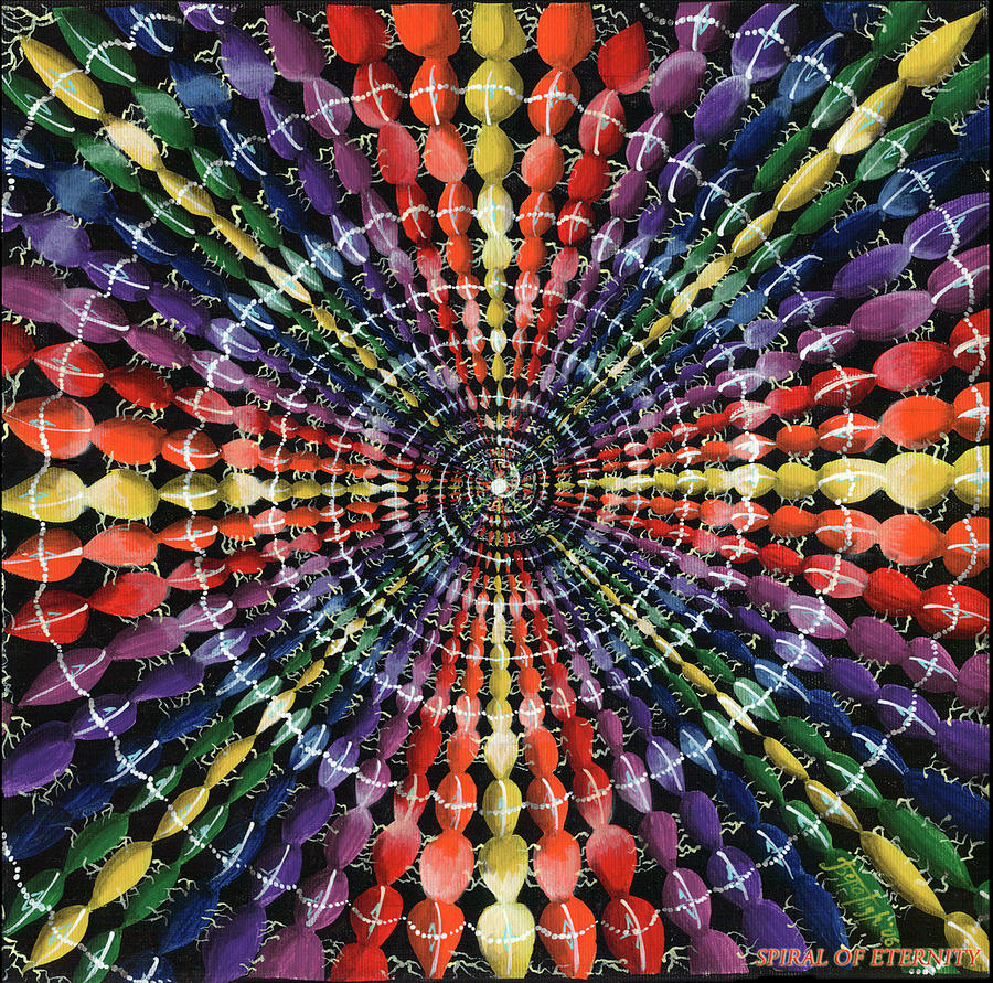 Spiral Painting - Spiral of eternity by Vera Tour Spiral Painting - Spiral of eternity by Vera Tour
