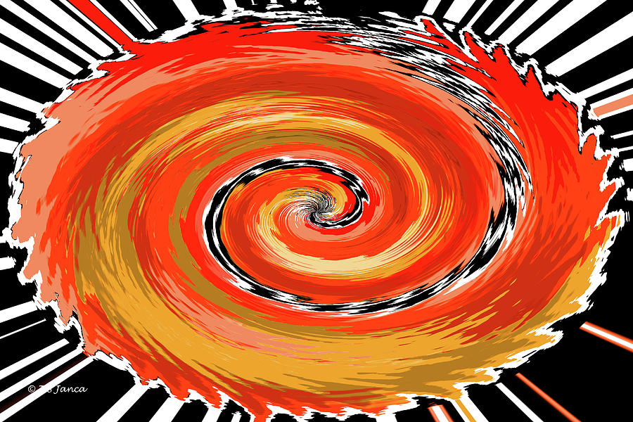 Spiral of Fire Digital Art by Tom Janca