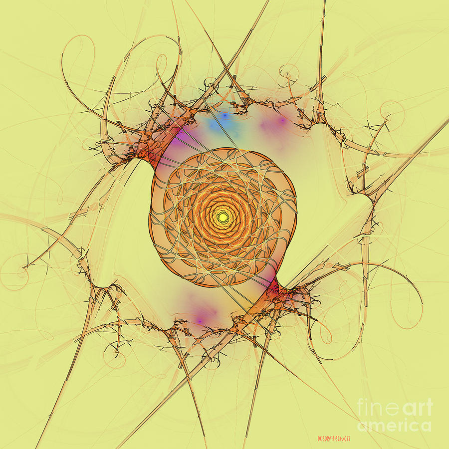 Digital Digital Art - Spiral Pupil by Deborah Benoit