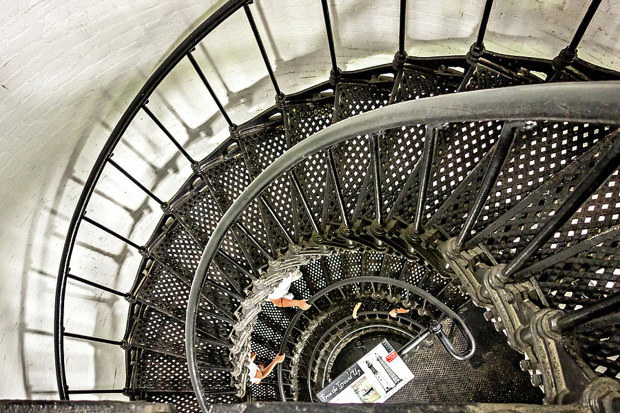 Spiral Stair To The Top Of Hunting Island Lighthouse Photograph by Alex Grichenko