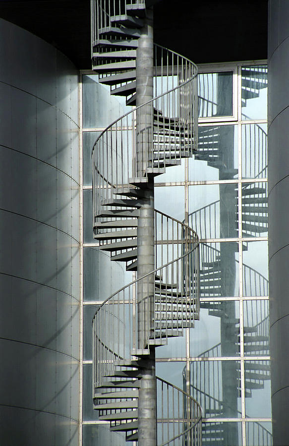 Abstract Photograph - Spiral Staircase by Alynne Landers