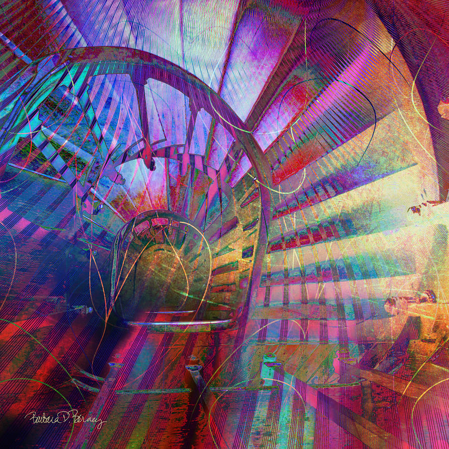 Spiral Staircase Digital Art by Barbara Berney