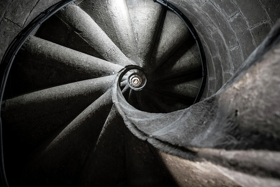 Spiral staircase to the tower of the Baeza Cathedral Photograph by RicardMN Photography