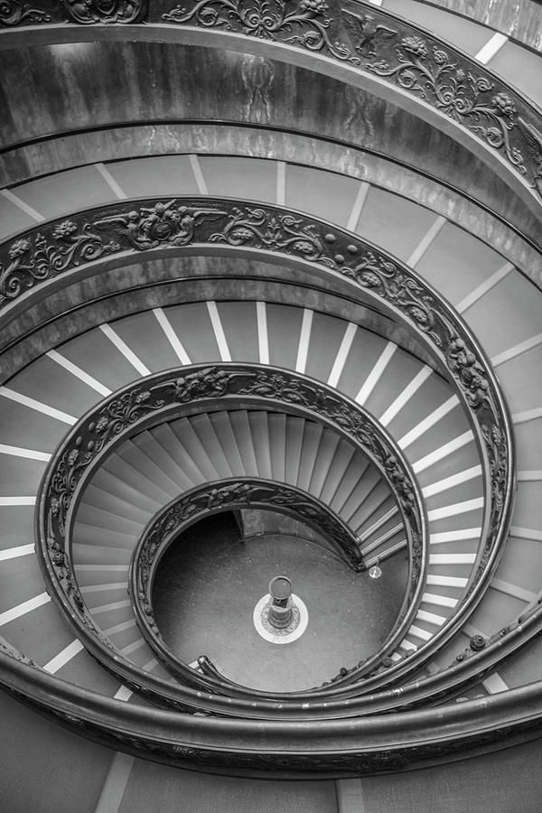 Basilica Photograph - Spiral Staircase Vatican  by John McGraw