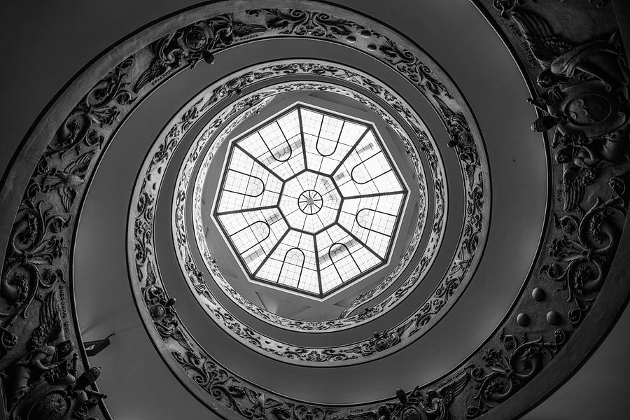 Spiral Staircase Vatican Looking Up Photograph by John McGraw