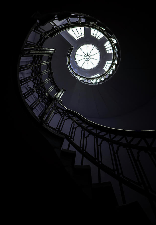Spiral staircase with glass roof Photograph by Jaroslaw Blaminsky