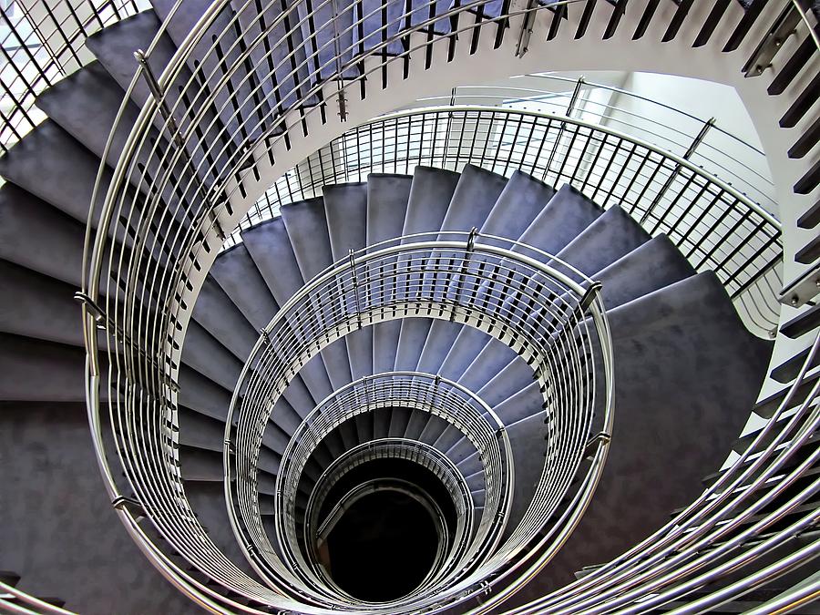 Spiral Stairwell Photograph by Karen Jensen | Fine Art America