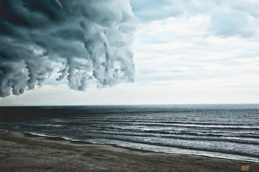 Spiraling Storm Clouds Over Daytona Beach, Florida Photograph