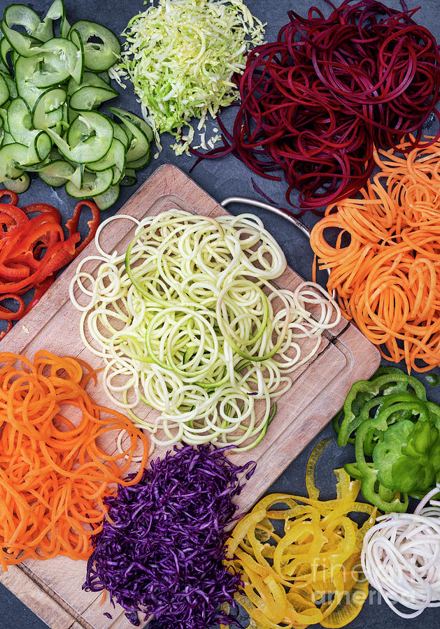 Vegetable Photograph - Spiralized Vegetables by Tim Gainey