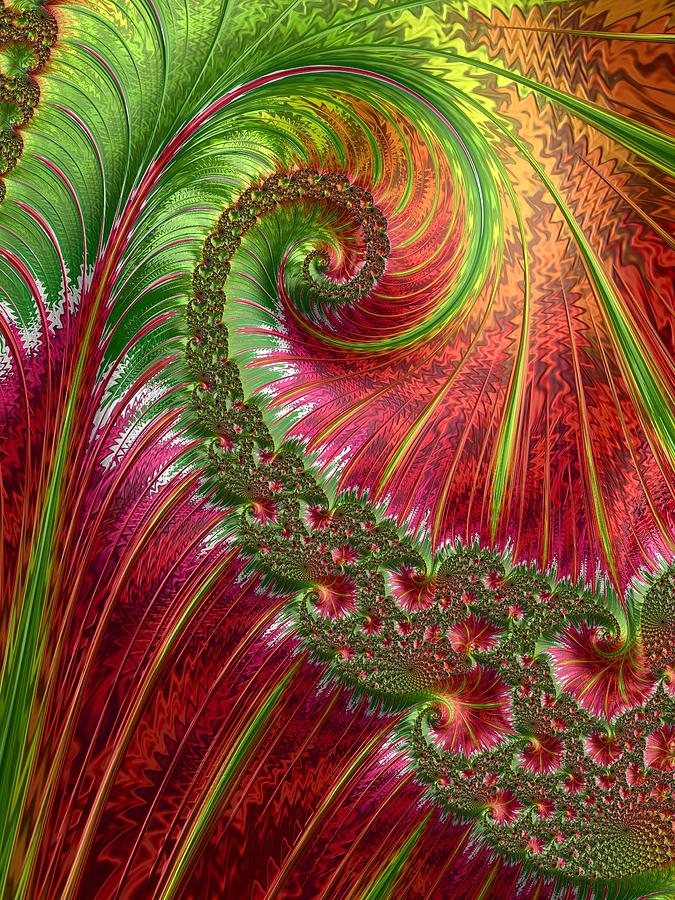 Spiralling Fractal Three Digital Art by Mo Barton - Fine Art America