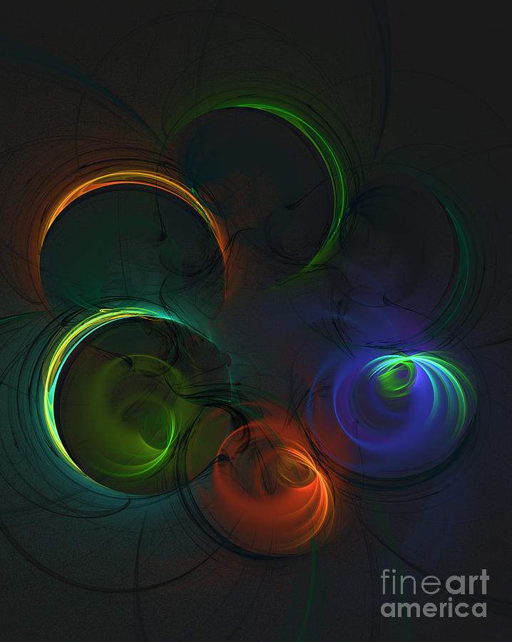Spirals Of Color Digital Art
