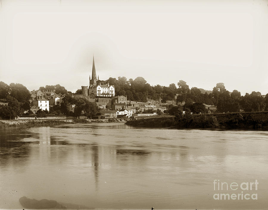 Ross-on-wye Photograph - Spire of St Marys Church Ross-on-Wye on the River Wye England c by Monterey County Historical Society
