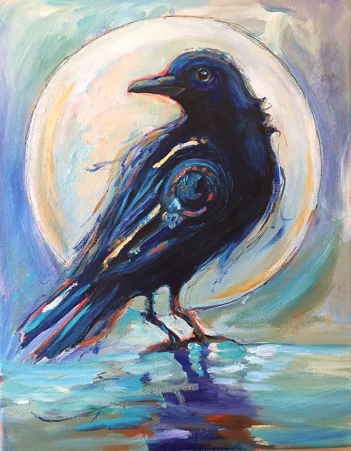 Spirit Crow Painting By Michelle Lake Fine Art America   Spirit Crow Michelle Lake 