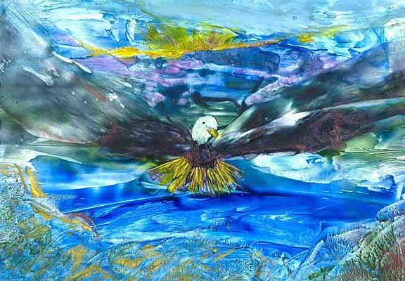 Spirit Eagle Painting by Heather Hennick