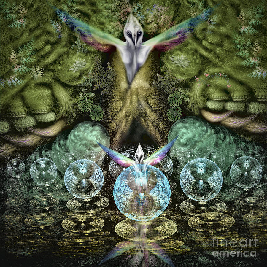 Abstract Digital Art - Spirit in the Woods by Vincent Autenrieb