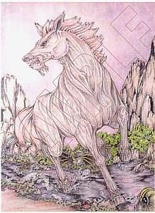 Horse Painting - Spirit by Karen Ichino Horse Painting - Spirit by Karen Ichino