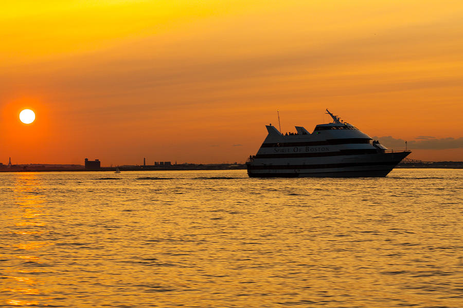 Spirit of Boston Sunset Photograph by Brian MacLean