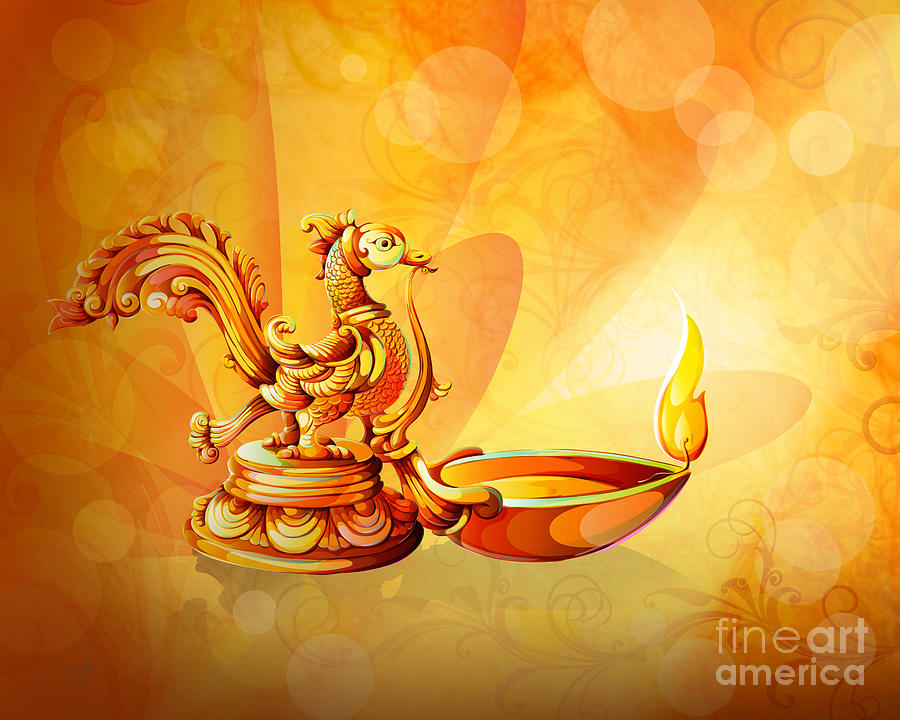 Buddha Digital Art - Spirit Of Diwali by Peter Awax