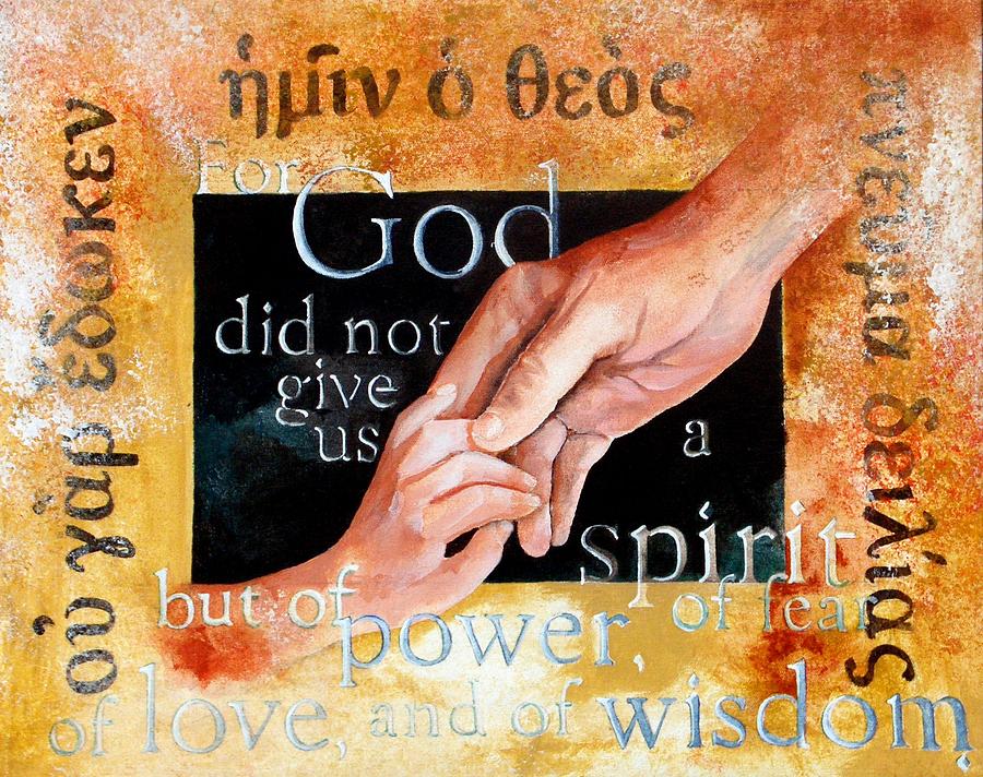 Greek Lettering Painting - Spirit of Love by Michael Carter Greek Lettering Painting - Spirit of Love by Michael Carter