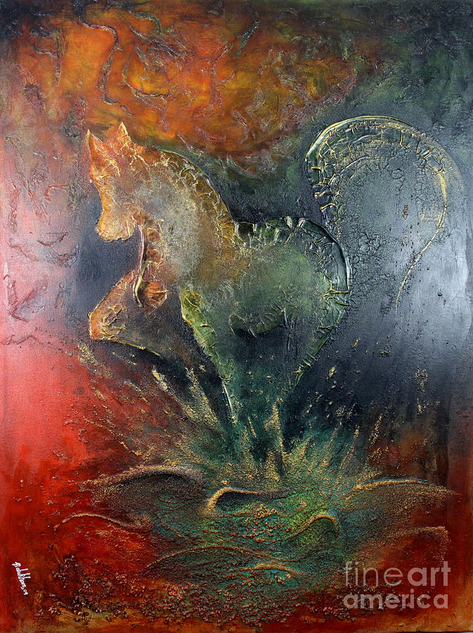Spirit of Mustang Painting by Farzali Babekhan
