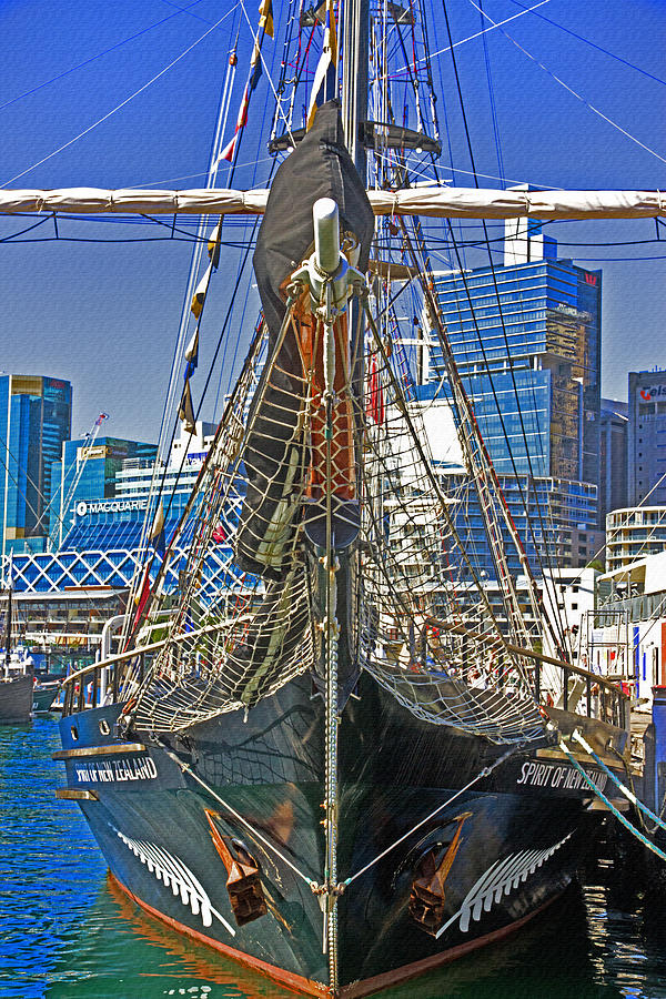 Tall Ship Photograph - Spirit Of New Zealand Close Up by Miroslava Jurcik