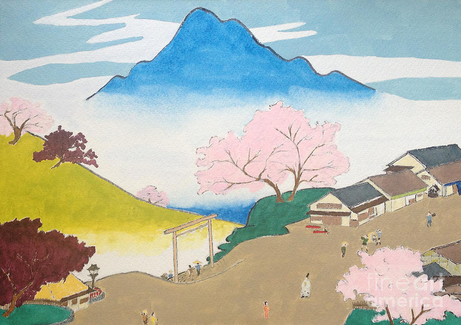Landscape Painting - Spirit of Shinto and Ukiyo-e in the Light of nature by Sawako Utsumi Landscape Painting - Spirit of Shinto and Ukiyo-e in the Light of nature by Sawako Utsumi