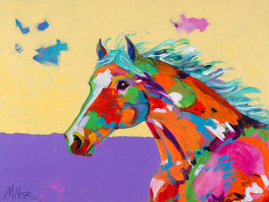 Horse Painting - Spirit of the Plains by Tracy Miller
