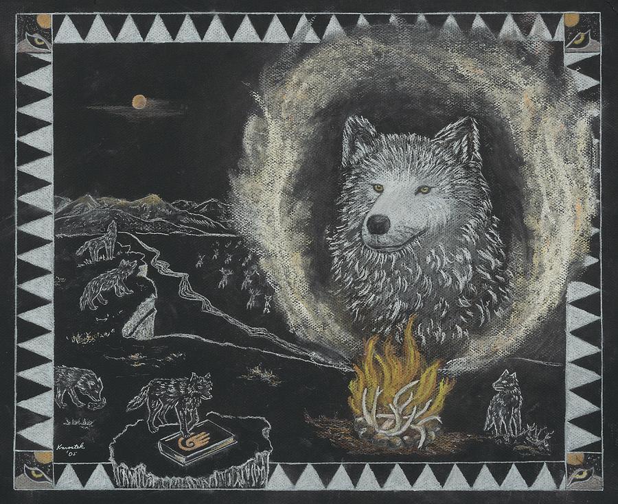 Wolves Painting - Spirit of the Wolf by Karlene Mostek