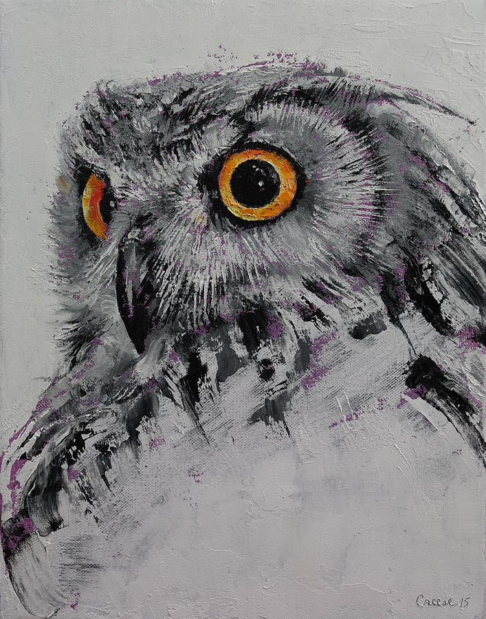 Owl Painting - Spirit Owl by Michael Creese