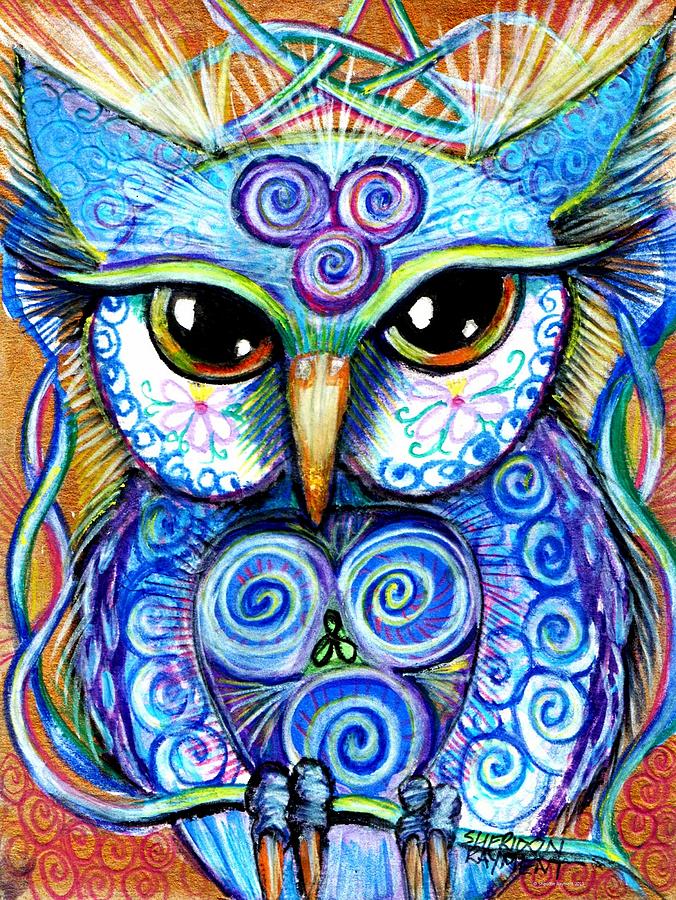 Spirit owl Painting by Sheridon Rayment - Fine Art America