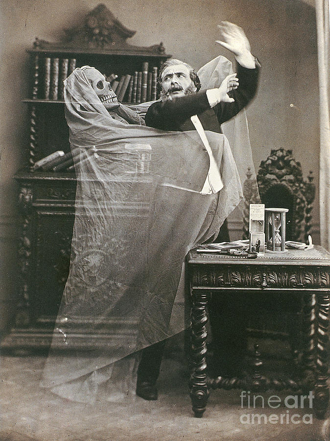 Spirit Photograph, 1863 Photograph by Eugene Thiebault