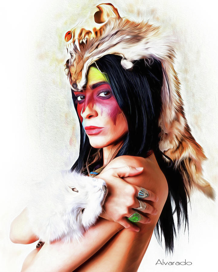 Native Photograph - Spirit Wolf by Robert Alvarado