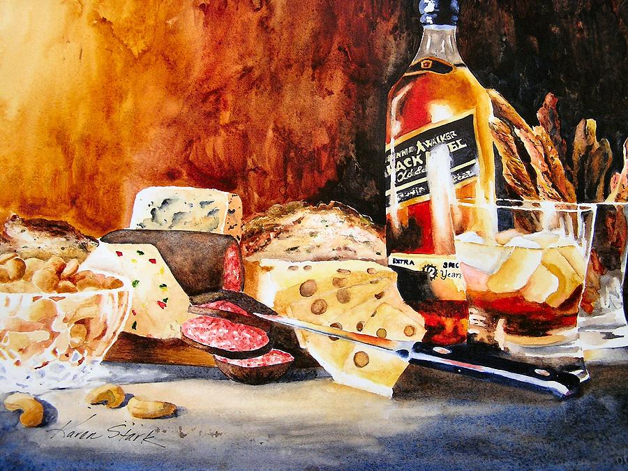 Cheese Painting - Spirited Indulgences by Karen Stark