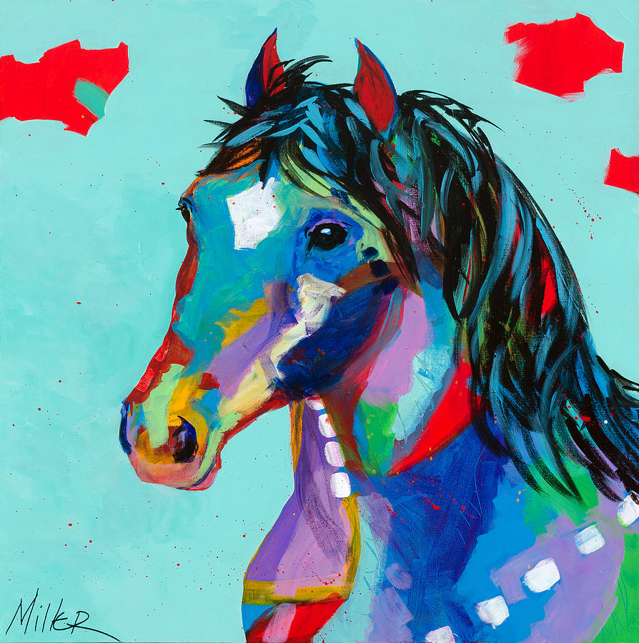 Horse Painting - Spirited by Tracy Miller