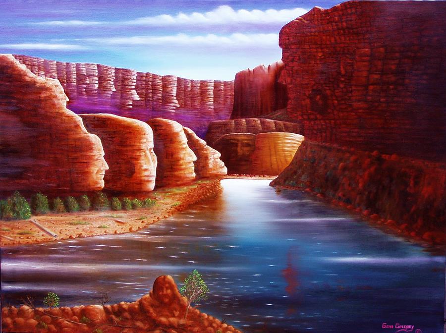 Spirits of the river Painting by Gene Gregory