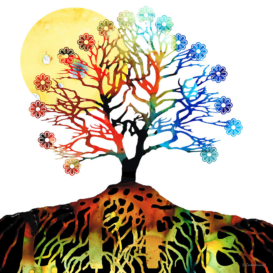Tree Painting - Spiritual Art - Tree Of Life by Sharon Cummings