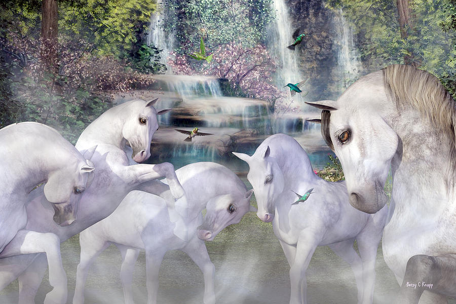 Horse Digital Art - Spiritual Harmony by Betsy Knapp