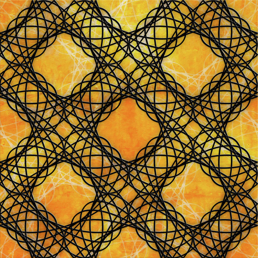 Spiro Gyra 001 Yellow Orange Oils Digital Art by DiDesigns Graphics