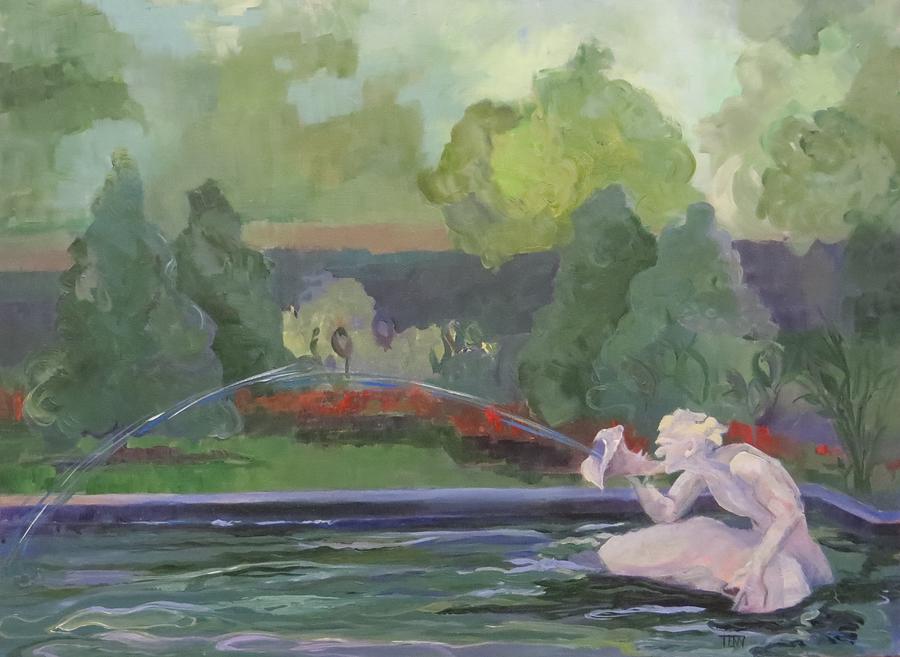 Fountain Painting - Spit or Spat? by Terri Messinger