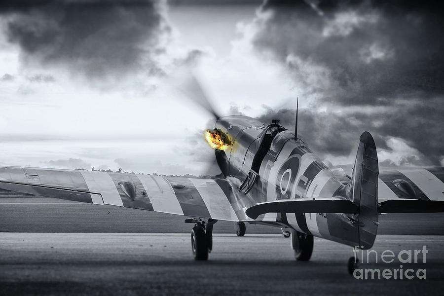 Spitfire AB910 Spitting Fire Photograph by Airpower Art