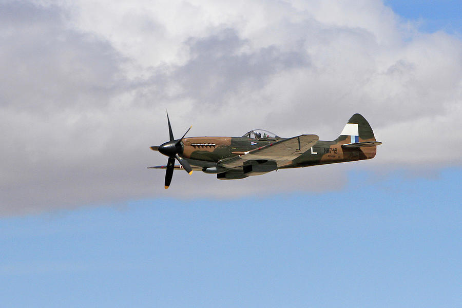 Spitfire in the Clouds Photograph by Shoal Hollingsworth
