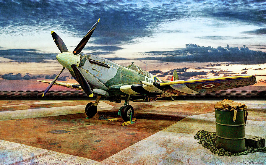 Spitfire in wait - Vintage Photograph by Weston Westmoreland