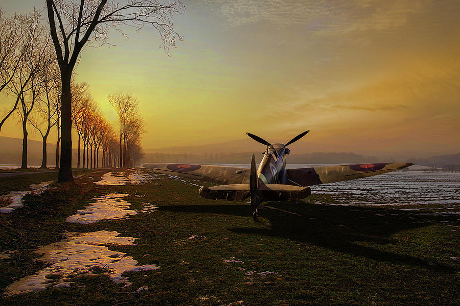 Spitfire in winter Photograph by Gary Eason
