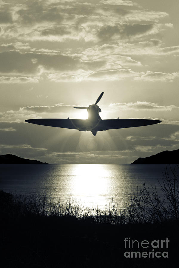 Spitfire over lake Photograph by Clayton Bastiani