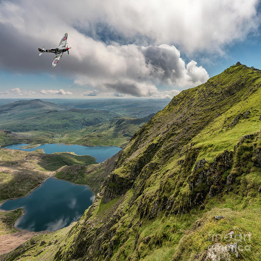 Spitfire over Snowdon Photograph by Adrian Evans